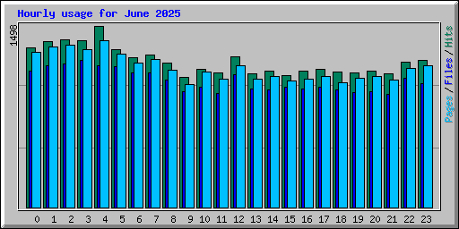 Hourly usage for June 2025