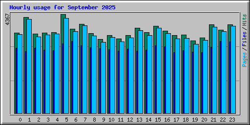 Hourly usage for September 2025