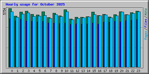 Hourly usage for October 2025