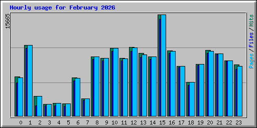 Hourly usage for February 2026